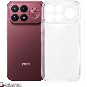 Silikoninis ploniausias,lengviausias dėklas - permatomas (Xiaomi Poco F9 Ultra)